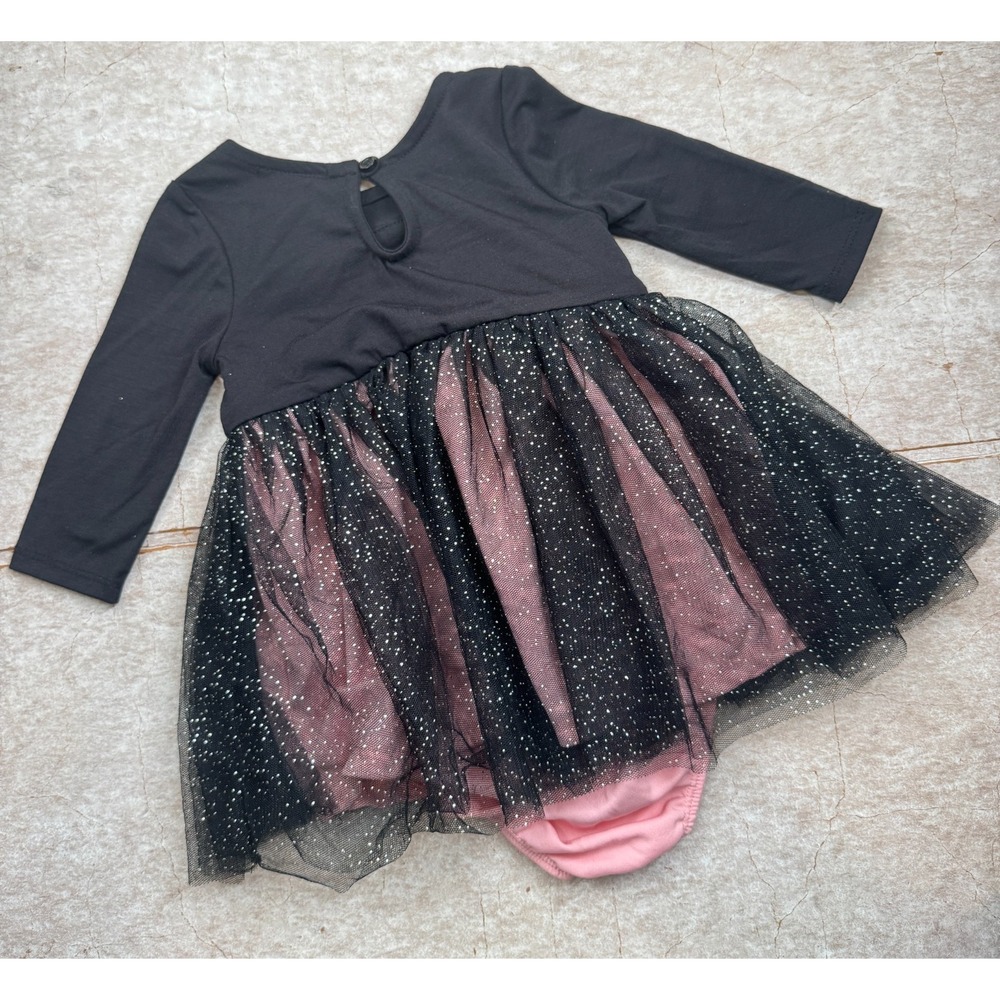 Zunie Baby Girl 12M Black Pink Cat Tutu Dress Outfit NWOT Halloween Costume - Picture 5 of 9